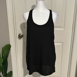Danskin black dry more razorback tank top size 12/14